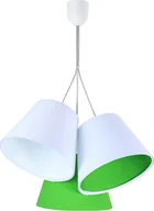 Lampy sufitowe - Biało-zielona potrójna lampa wisząca dziecięca K5-T70 - miniaturka - grafika 1