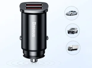 Baseus Ultraszybka ładowarka samochodowa Baseus QC 2x USB 30W czarna CCALL-DS01 - Ładowarki samochodowe - miniaturka - grafika 6