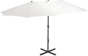 Parasole ogrodowe - vidaXL Parasol ogrodowy na słupku aluminiowym, 460 x 270 cm, piaskowy - miniaturka - grafika 1