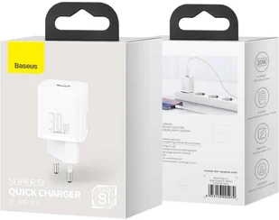 Baseus Ładowarka sieciowa Super Si Quick Charger USB-C PD 30W White CCSUP-J02 - Ładowarki do telefonów - miniaturka - grafika 11