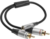 Adaptery i przejściówki - celexon Professional Line analogowy adapter audio 2x wtyczka Cinch RCA) 1x gniazda 3,5mm Minijack Stereo 0,25 m - miniaturka - grafika 1