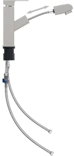 vidaXL Bateria umywalkowa Bateria umywalkowa z funkcją wyciągania niklowana 157x172 mm 149079 - Baterie umywalkowe - miniaturka - grafika 4