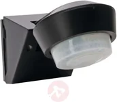 Czujniki ruchu i zmierzchu - Heitronic Czujnik ruchu 500078 240° IP55 czarny - miniaturka - grafika 1