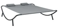 Leżaki ogrodowe - Dwuosobowy nowoczesny leżak ogrodowy szary T6-G15 - miniaturka - grafika 1