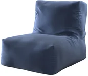 Pufy i podnóżki - Dekoria Dekoria Pufa fotel granatowy 67 × 31 × 75 cm Ingrid 1241-705-39 - miniaturka - grafika 1
