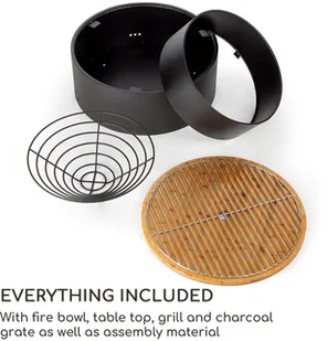 Blumfeldt Blumfeldt Pompeji, misa paleniskowa i grill, 60 cm średnicy, stal GDI11-Pompeji - Paleniska ogrodowe - miniaturka - grafika 6