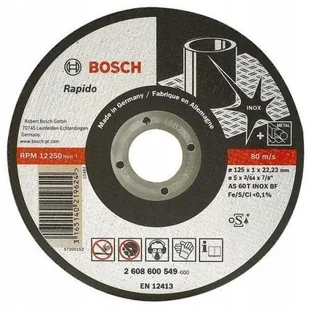 Bosch Rapido AS 60 T INOX BF 125x1mm - Akcesoria do elektronarzędzi - miniaturka - grafika 3