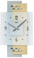 Zegary - AMS 9248 Zegar ścienny posiada nowoczesny wygląd drewna klonowego W9248 - miniaturka - grafika 1