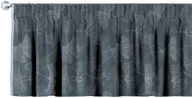 Zasłony - Dekoria Lambrekin na taśmie marszczącej szaro-srebrne liście miłorzębu na grafitowym tle 130 × 40 cm Venice 393-143-52 - miniaturka - grafika 1