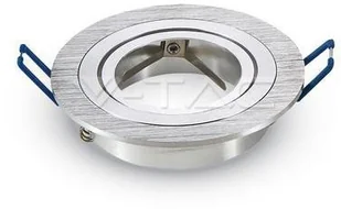 v-tac Oprawa Oczko V-TAC Aluminiowa Odlew 1xGU10 Okrągła Aluminium Szczotkowane VT-782 - Oprawy, klosze i abażury - miniaturka - grafika 3