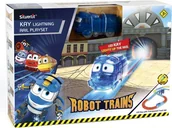 Samochody i pojazdy dla dzieci - Cobi STM-80187 Zestaw z torami Robot Trains. Świecący Kay - miniaturka - grafika 1