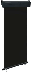 vidaXL Markiza boczna, balkonowa, 80 x 250 cm, czarna vidaXL - Markizy - miniaturka - grafika 2