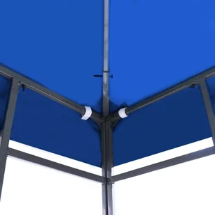 vidaXL Zadaszenie altany ogrodowej, 310 g/m, 3 x 3 m, niebieskie - Pawilony ogrodowe - miniaturka - grafika 4