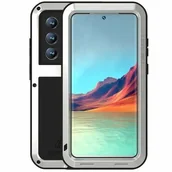 Etui i futerały do telefonów - Love Mei Etui Pancerne Galaxy S22 Ultra, srebrne 6932809617124 - miniaturka - grafika 1