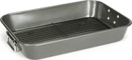 Naczynia żaroodporne - Patisse patelnia z rusztem 41,6 x 6,4 x 30,5 antracyt stalowy twm_430267 - miniaturka - grafika 1