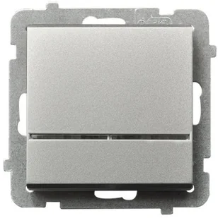 Ospel Łącznik kontrolny z podświetleniem SONATA Srebrny - Wyłączniki światła i elektryczne - miniaturka - grafika 2