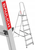 Drabiny - Drabina aluminiowa domowa Baulich 7 stopniowa +hak - miniaturka - grafika 1