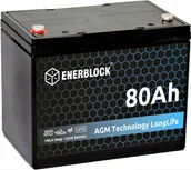 Baterie do zasilaczy awaryjnych UPS - Kumulator Żelowy 12V 80AH Agm Do Kampera - miniaturka - grafika 1