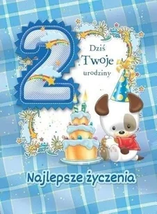 Kartka okolicznościowa Urodziny 2 MF02 Nowa - Militaria i wojskowość - miniaturka - grafika 2