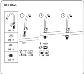 Baterie umywalkowe - Deante BEZ 062L BATERIA CHROM ZLEWOZMYWAKOWA STOJĄCA Z WYLEWKĄ "U" DO WODY ZIMNEJ LUB ZMIESZANEJ - miniaturka - grafika 1