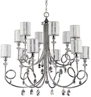 Lampy sufitowe - Jupiter 1596 - DE 12 CH - Żyrandol kryształowy DELFINA 12xE14/40W - miniaturka - grafika 1