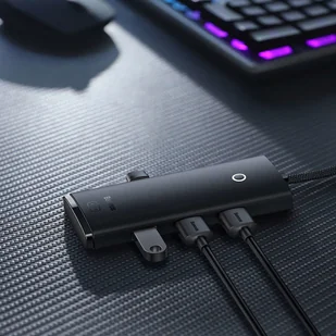 Baseus HUB Adapter Lite Series przejściówka rozdzielacz USB-A do 4x USB-A 25cm WKQX030001 - Huby USB - miniaturka - grafika 8