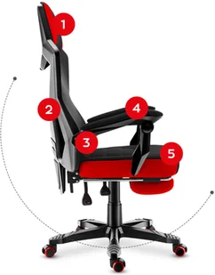 huzaro Fotel Combat 3.0 HZ-Combat 3.0 Red - Fotele gamingowe - miniaturka - grafika 20
