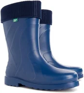 Kalosze męskie - Demar Niebieskie kalosze damskie z ocieplaczem Luna A 0220A - miniaturka - grafika 1