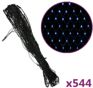 vidaXL Siatka z lampek LED, niebieska, 4x4 m, 544 LED 328784 - Lampy ogrodowe - miniaturka - grafika 2
