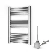 Grzejniki łazienkowe - WARMTEC Grzejnik łazienkowy elektryczny 45 x 70 cm ENCANTO Warmtec chrom ENCANTO-450X700-C-EL - miniaturka - grafika 1