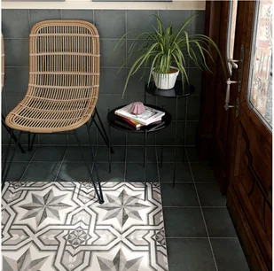 Equipe Art Nouveau Charcoal Grey 20x20 - Płytki ceramiczne - miniaturka - grafika 5