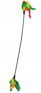 Happet Wędka Dla Kota Podwójna Z Piórkami 60cm - Zabawki dla kotów - miniaturka - grafika 2