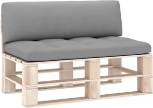 vidaXL Poduszki na sofę z palet 2 szt szare 314648 314648 - Poduszki ogrodowe - miniaturka - grafika 6