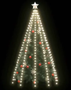 vidaXL Siatka lampek choinkowych, 300 zimnych białych diod LED, 300 cm vidaXL - Oświetlenie świąteczne - miniaturka - grafika 4