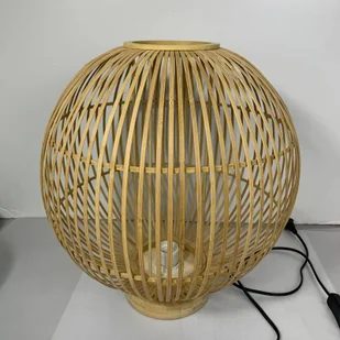 Globo Lighting Lampa stołowa Hildegard z bambusa, 30 cm - Lampy stojące - miniaturka - grafika 5