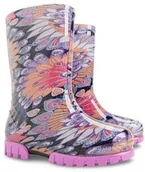Buty dla dziewczynek - Demar Kalosze dziecięce TWISTER PRINT M (20-27) - Mała 0036M - miniaturka - grafika 1