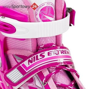 NJ1828 A RÓŻOWY ROZM. M (35-38)  ŁYŻWOROLKI NILS EXTREME - Rolki - miniaturka - grafika 15