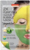 Maseczki do twarzy - Purederm Bąbelkująca maseczka żółto - zielona z octem jabłkowym i wąkrotką azjatycką, 11g + 12g ADS792 - miniaturka - grafika 1