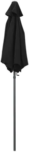 vidaXL Parasol, czarny, 200 x 211 cm, aluminium vidaXL - Parasole ogrodowe - miniaturka - grafika 5