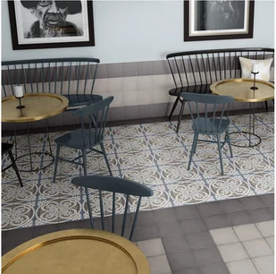 Equipe Art Nouveau Charcoal Grey 20x20 - Płytki ceramiczne - miniaturka - grafika 4