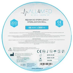 ALL4MED All4med rękaw do sterylizacji rolka 5,5cm x 200m P129605 - Pozostałe akcesoria kosmetyczne - miniaturka - grafika 2
