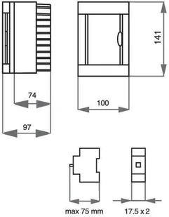 Tarel PANASONIC natynkowa S- 2 [1x2] IP40 drzwi transp. 100x141x97mm VIKO - Rozdzielnie elektryczne - miniaturka - grafika 2