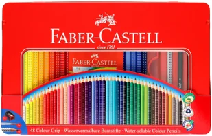 Faber-Castell Kredki Grip 48 kolorów w metalowej oprawie - Kredki, ołówki, pastele i pisaki - miniaturka - grafika 2