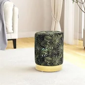 Pufy i podnóżki - shumee Okrągły stołek kolorowy obity tkaniną - miniaturka - grafika 1