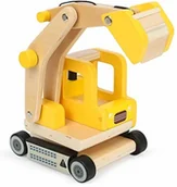 Samochody i pojazdy dla dzieci - Small Foot 12010 szufelka z drewna, certyfikat FSC 100%, ruchome ramię koparki, obracane o 360 stopni, na plac budowy, wielokolorowa - miniaturka - grafika 1