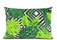 Poszewki na poduszki - Bella storia Poszewka bawełniana Green Leaves liście 40x60 bs-060-sp-040 - miniaturka - grafika 1