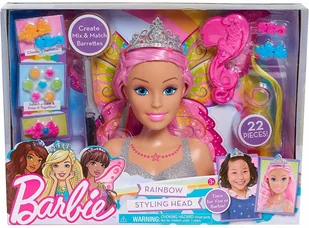 Just Play Just Play Barbie Dreamtopia Tęczowa głowa do stylizacji i czesania 62625 - Zabawy w naśladowanie dorosłych - miniaturka - grafika 2