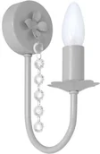 Lampy ścienne - Milagro Kinkiet LAMPA ścienna LAURA 1135 dziecięca OPRAWA świecznikowa z kryształkami crystal szara 1135 - miniaturka - grafika 1