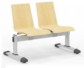 Meble do szkół i przedszkoli - Nowy Styl Ławka CAFE VII-2 osobowa wood poczekalnia Nowy Styl - miniaturka - grafika 1