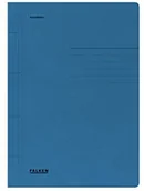 Teczki i skoroszyty - FALKEN Skoroszyt kartonowy Falken 100 szt. A4 niebieski z metalową listwą zaciskową do zapełniania od góry lub od dołu. Wyprodukowano w Niemczech. Certyfikat Błękitny Anioł 80000201 - miniaturka - grafika 1